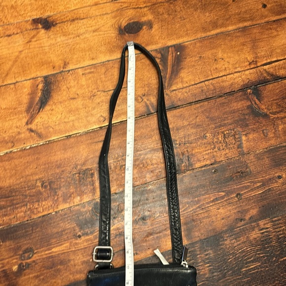 Vintage Genuine Leather Crossbody Black Bag Made in Columbia - Picture 7 of 12